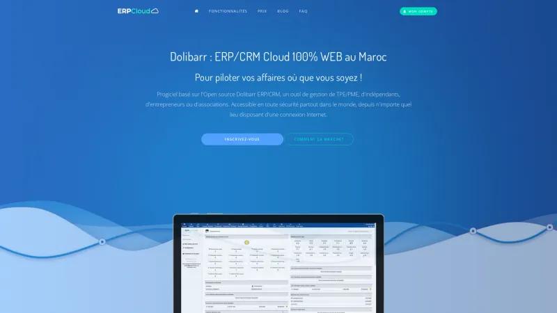 Homepage of ERPCloud