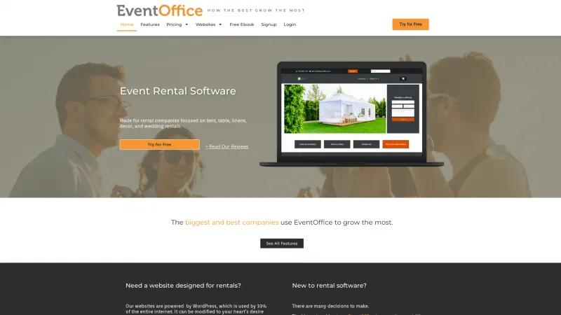 Homepage of EventOffice