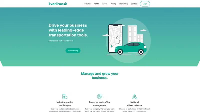 Homepage of EverTransit