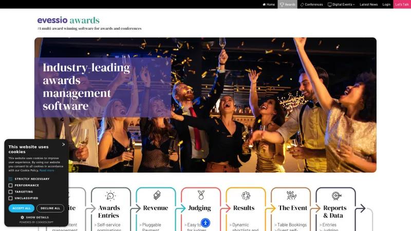 Homepage of Evessio Awards