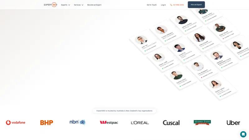 Homepage of Expert360