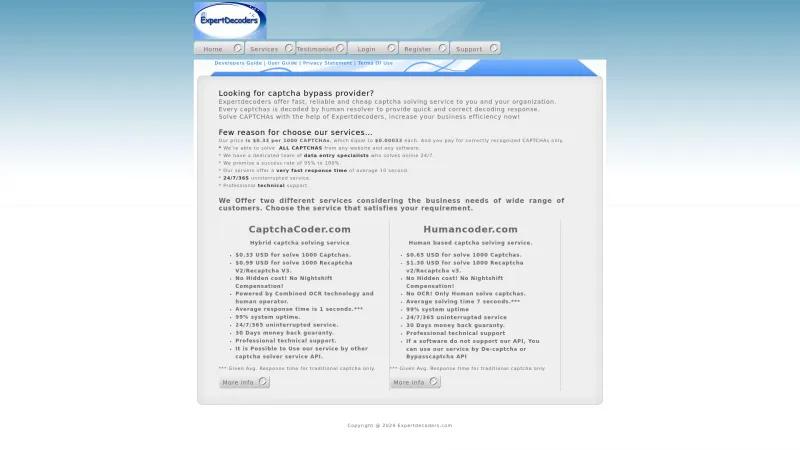 Homepage of Expertdecoders