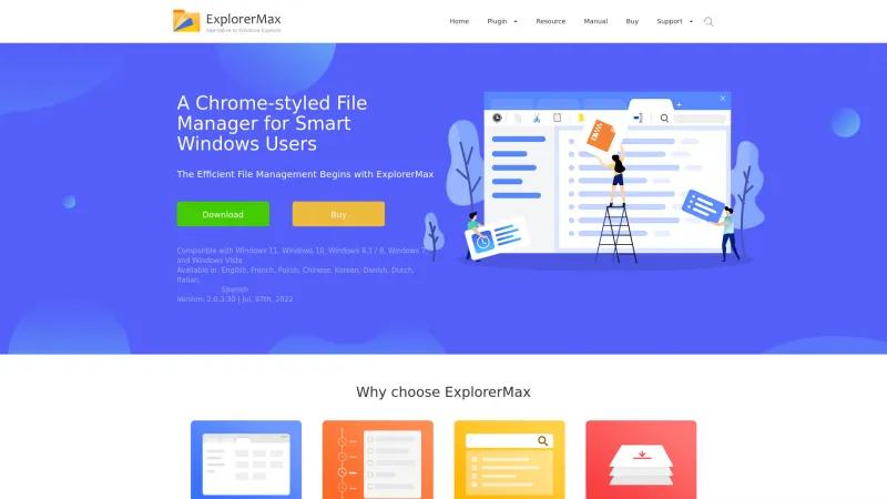 Homepage of ExplorerMax