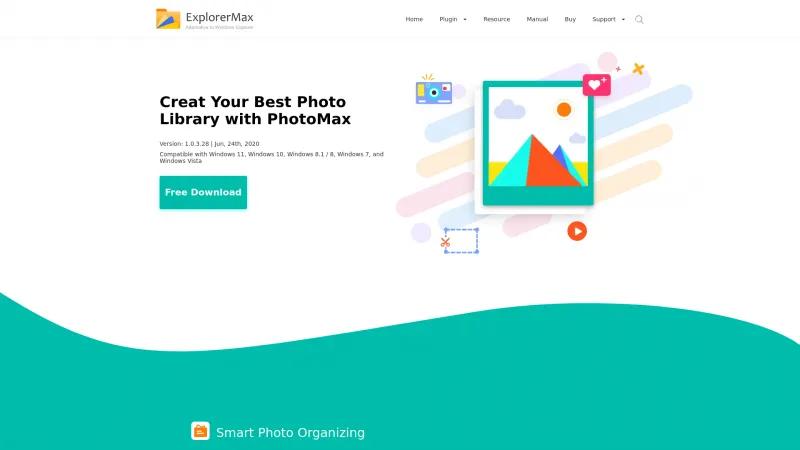 Homepage of PhotoMax