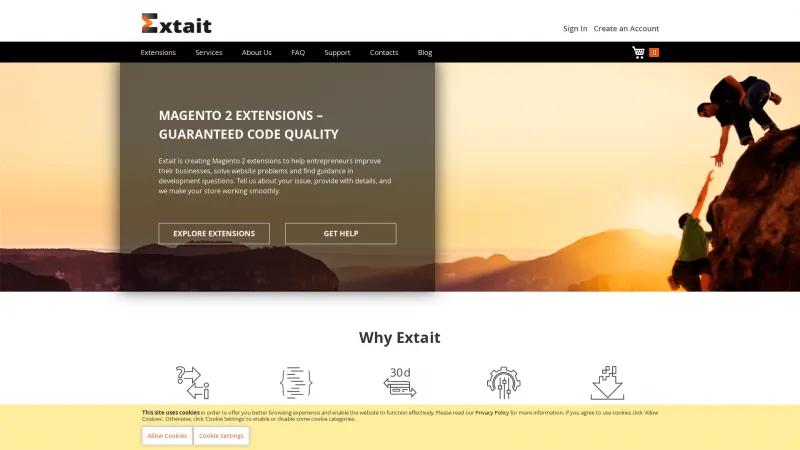 Homepage of Extait