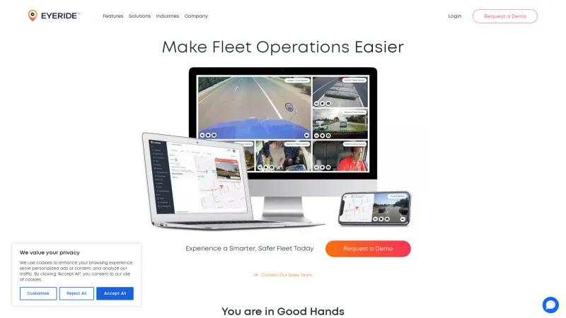 Homepage of EYERIDE