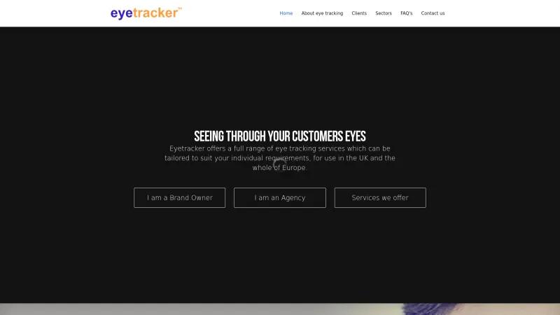 Homepage of Eyetracker