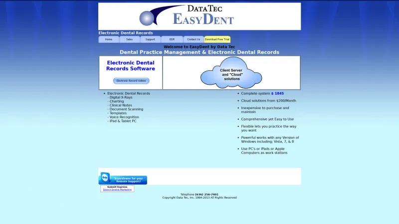 Homepage of EasyDent