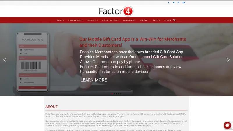 Homepage of Factor4