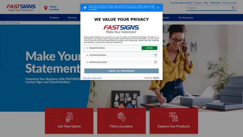 Homepage of FASTSIGNS