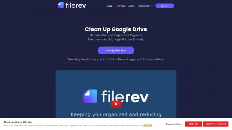 Homepage of Filerev