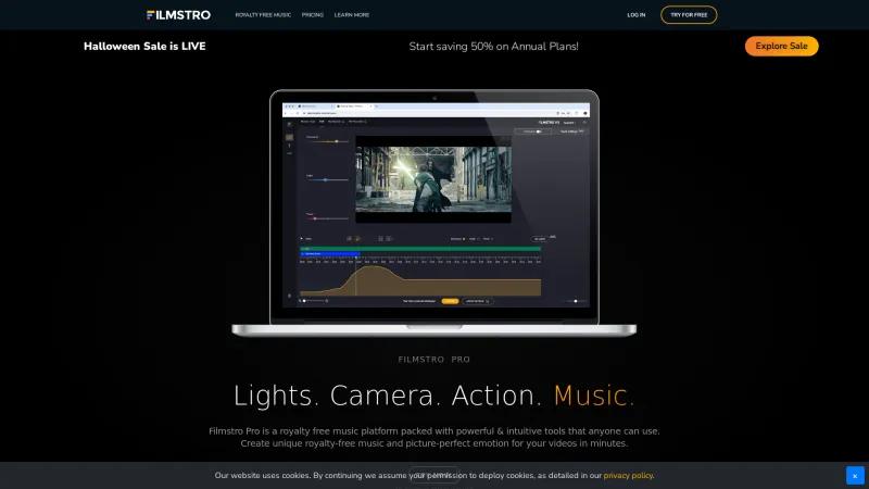 Homepage of Filmstro