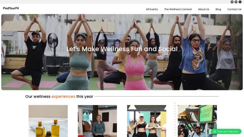 Homepage of FindYourFit