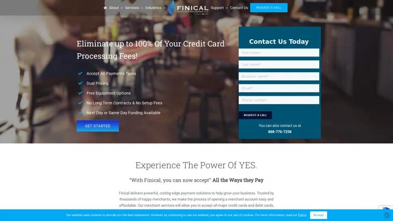 Homepage of Finical