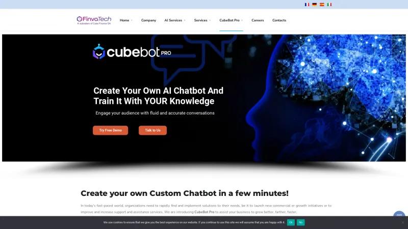 Homepage of CubeBot Pro