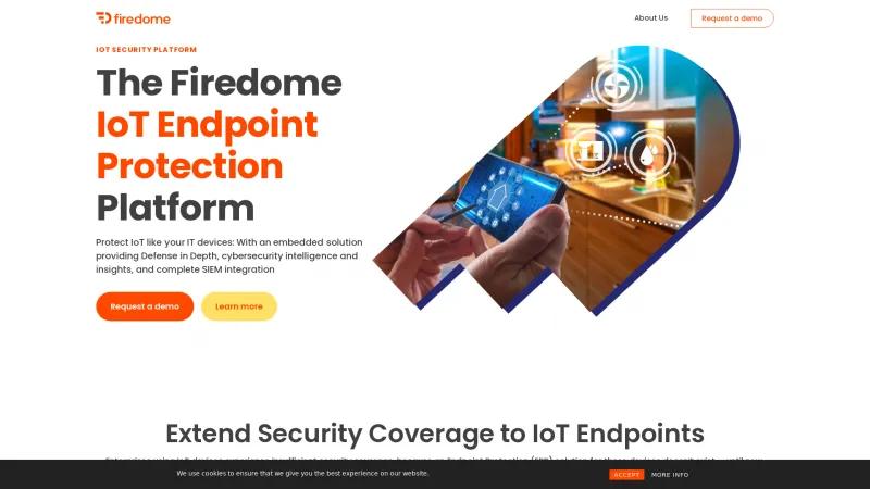 Homepage of Firedome