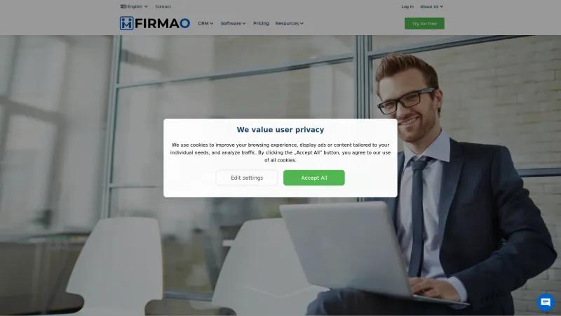 Homepage of Firmao CRM