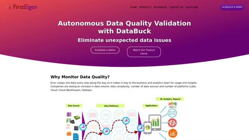 Homepage of DataBuck