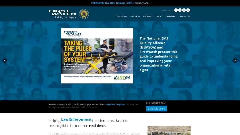 Homepage of FirstWatch