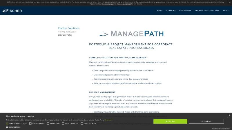 Homepage of ManagePath