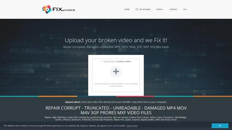 Homepage of Fix.Video