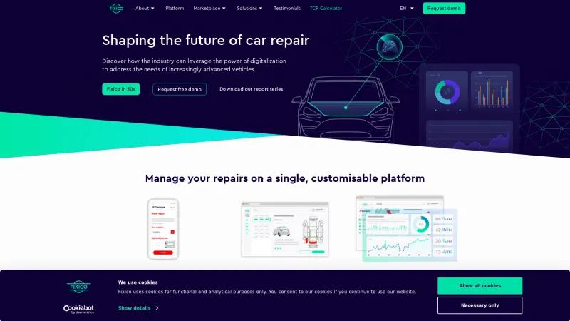 Homepage of Fixico