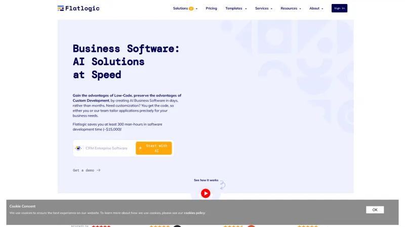 Homepage of Flatlogic