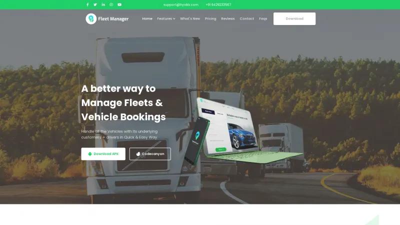 Homepage of Hyvikk Fleet Manager