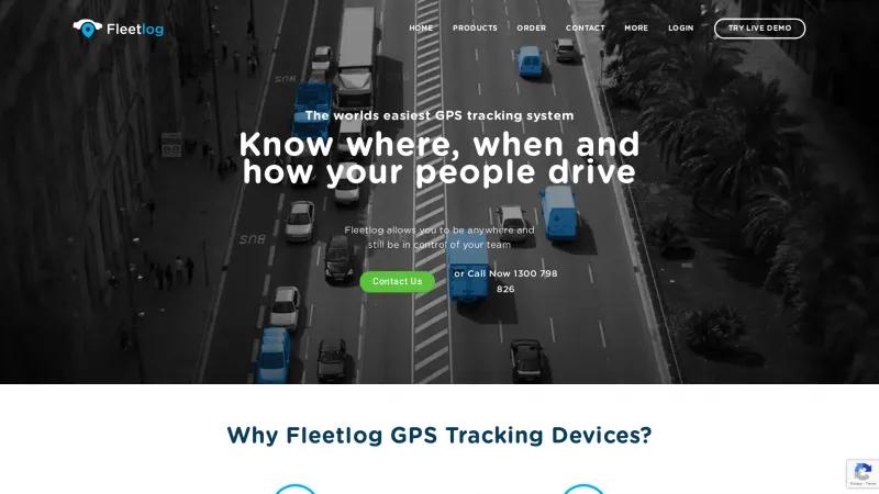 Homepage of Fleetlog