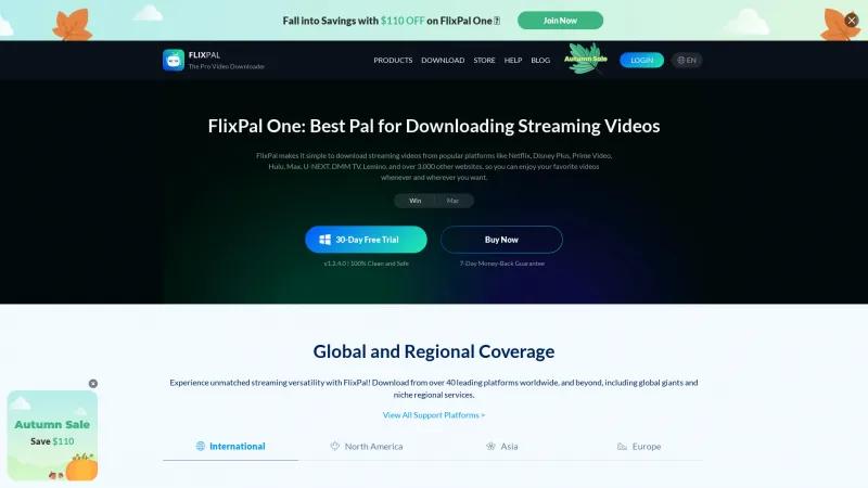 Homepage of FlixPal