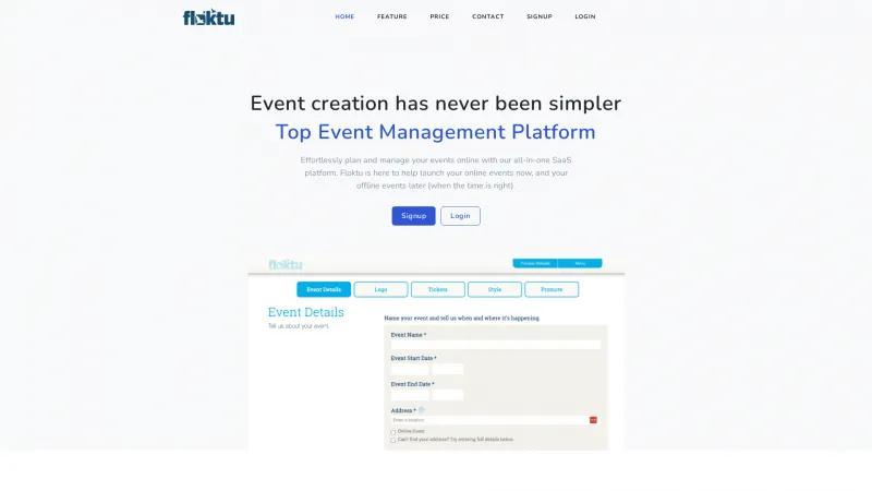 Homepage of Floktu