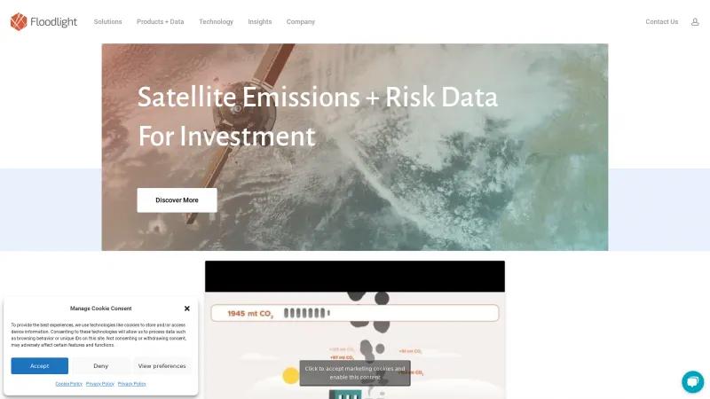 Homepage of Floodlight Invest