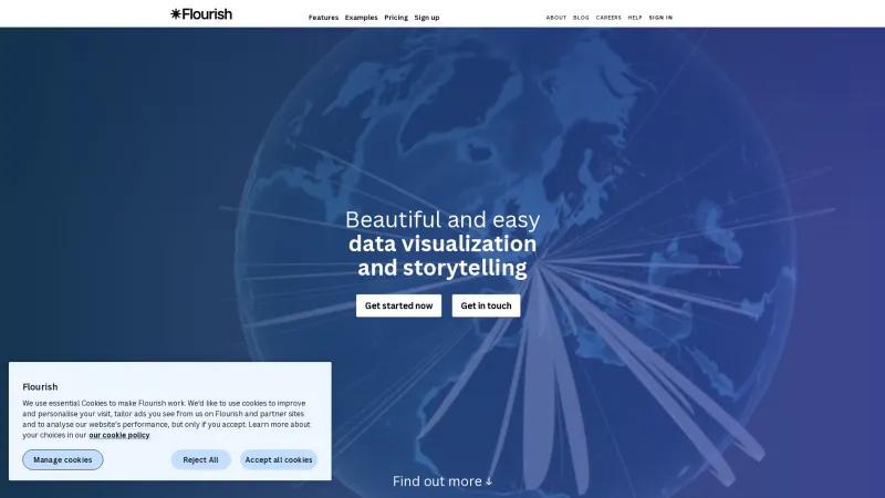 Homepage of Flourish