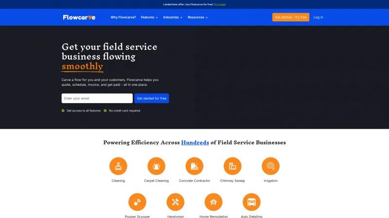 Homepage of Flowcarve