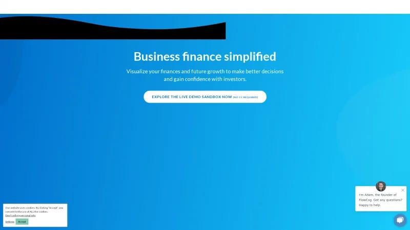 Homepage of FlowCog