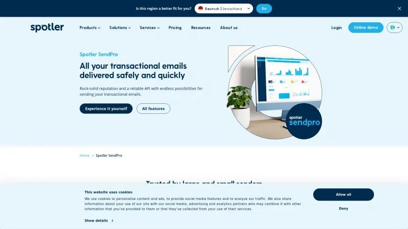 Homepage of Flowmailer