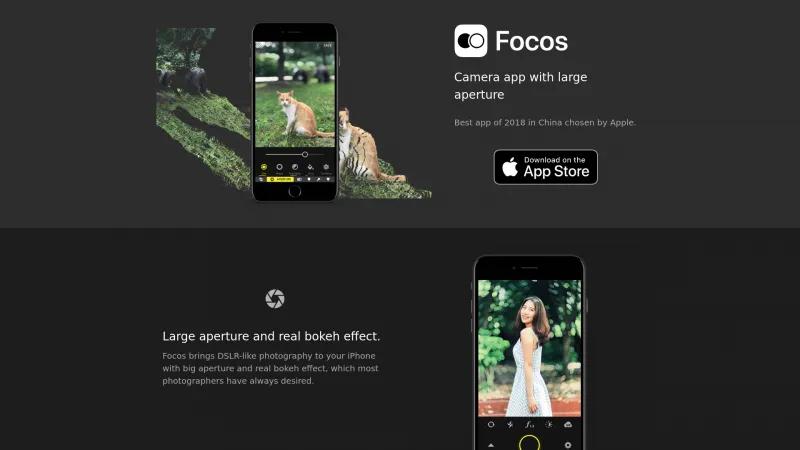 Homepage of Focos