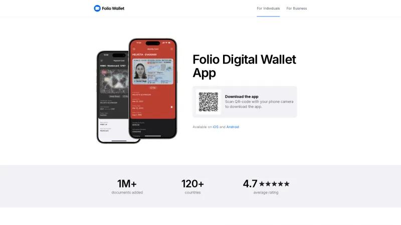 Homepage of Folio