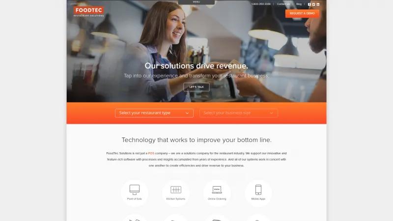 Homepage of FoodTec