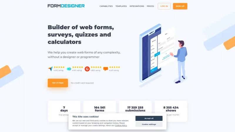 Homepage of FormDesigner