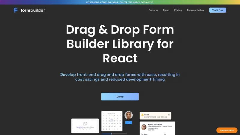 Homepage of FormBuilder