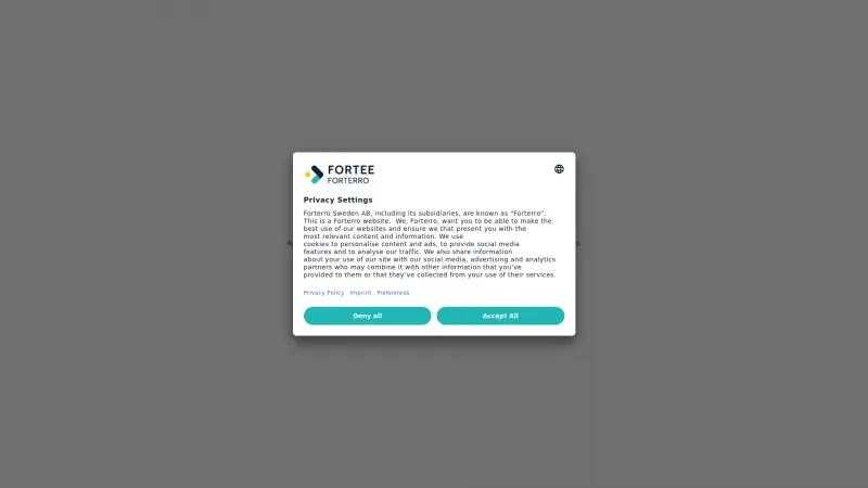 Homepage of Fortee