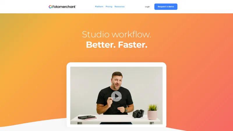 Homepage of Fotomerchant