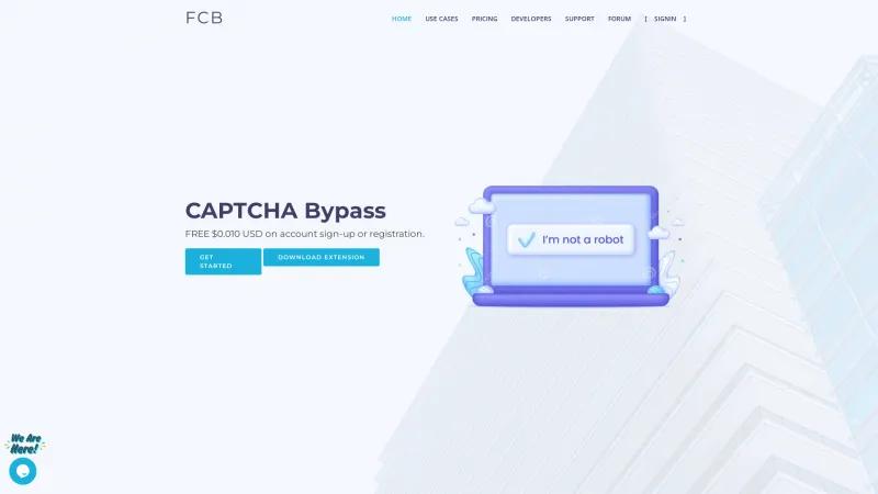 Homepage of Free CAPTCHA Bypass