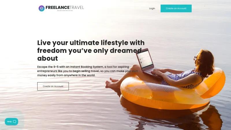 Homepage of Freelance Travel