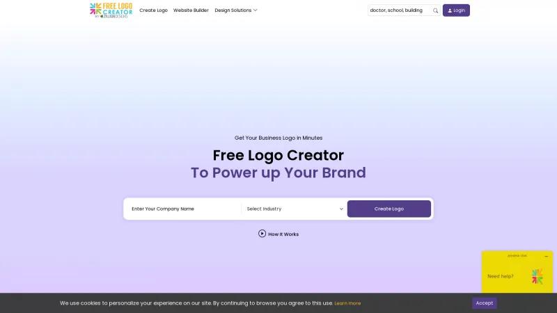 Homepage of Free Logo Creator