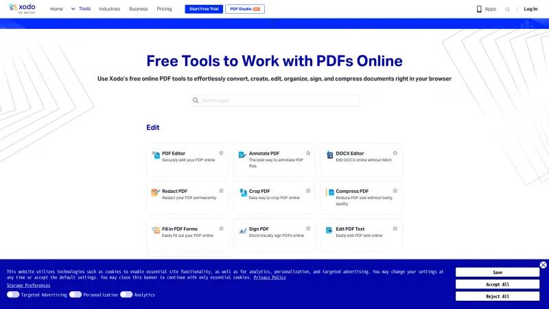 Homepage of Free PDF Online