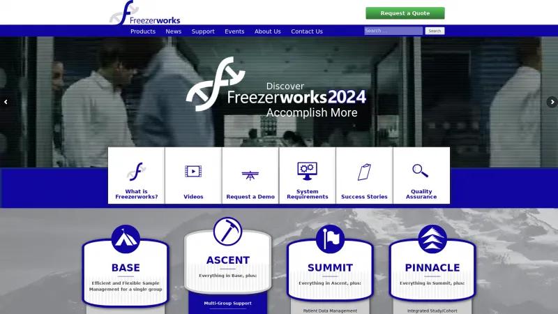 Homepage of Freezerworks