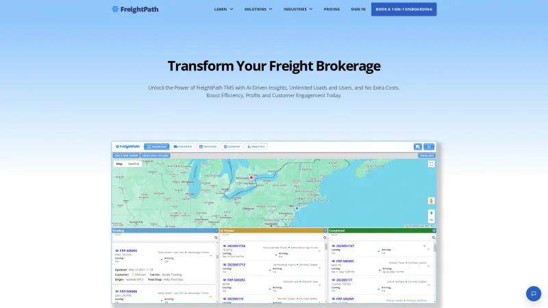 Homepage of FreightPath