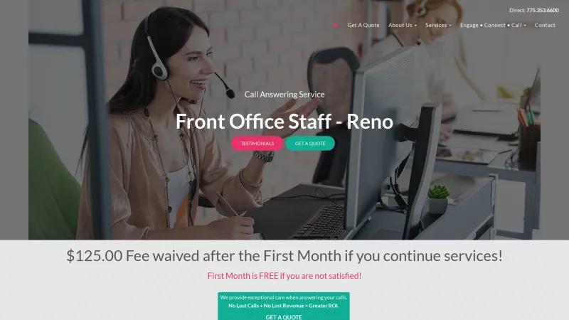 Homepage of Front Office Staff - Reno